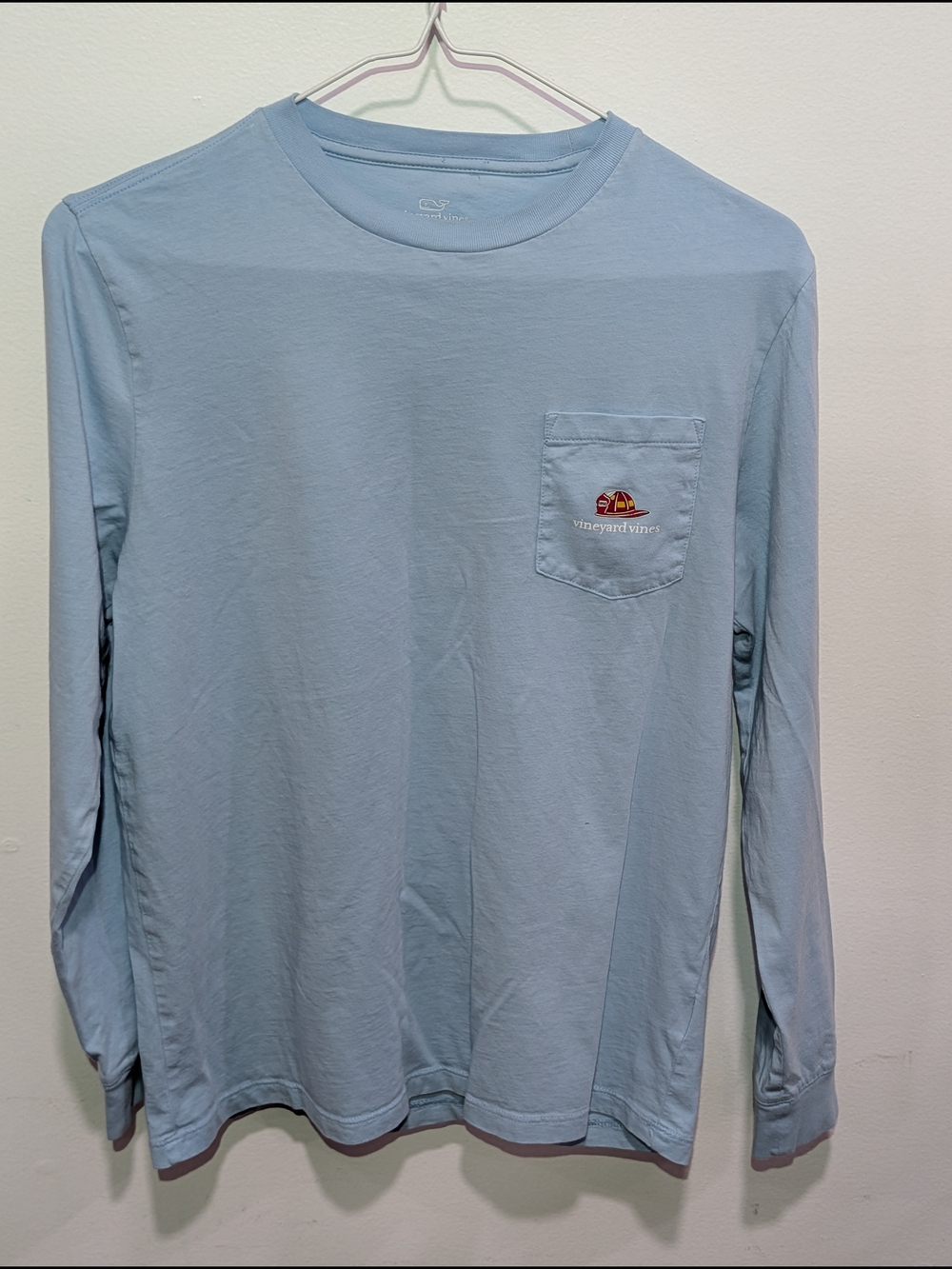 Vineyard Vines Youth Boys XL (18) Long Sleeve Pocket T-Shirt - Light Blue
